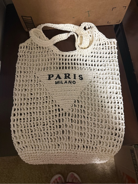 Handbags - Cream Crochet Market Tote